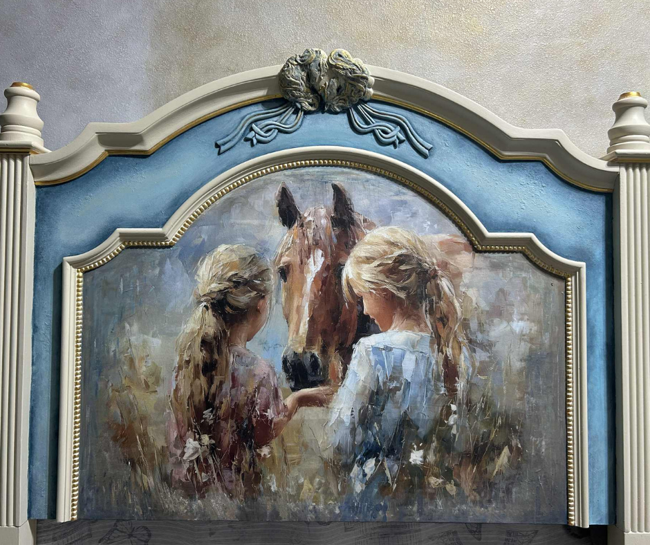 Twin  Bed Horse Design