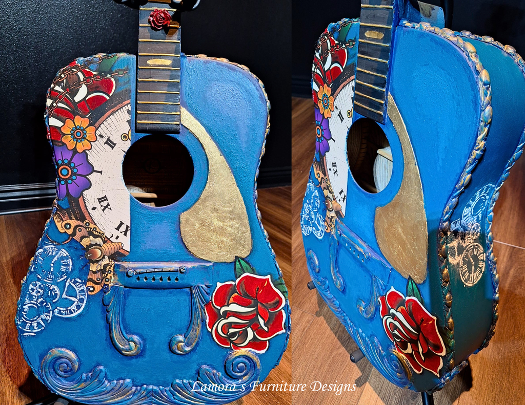 Vintage Guitar Art Piece