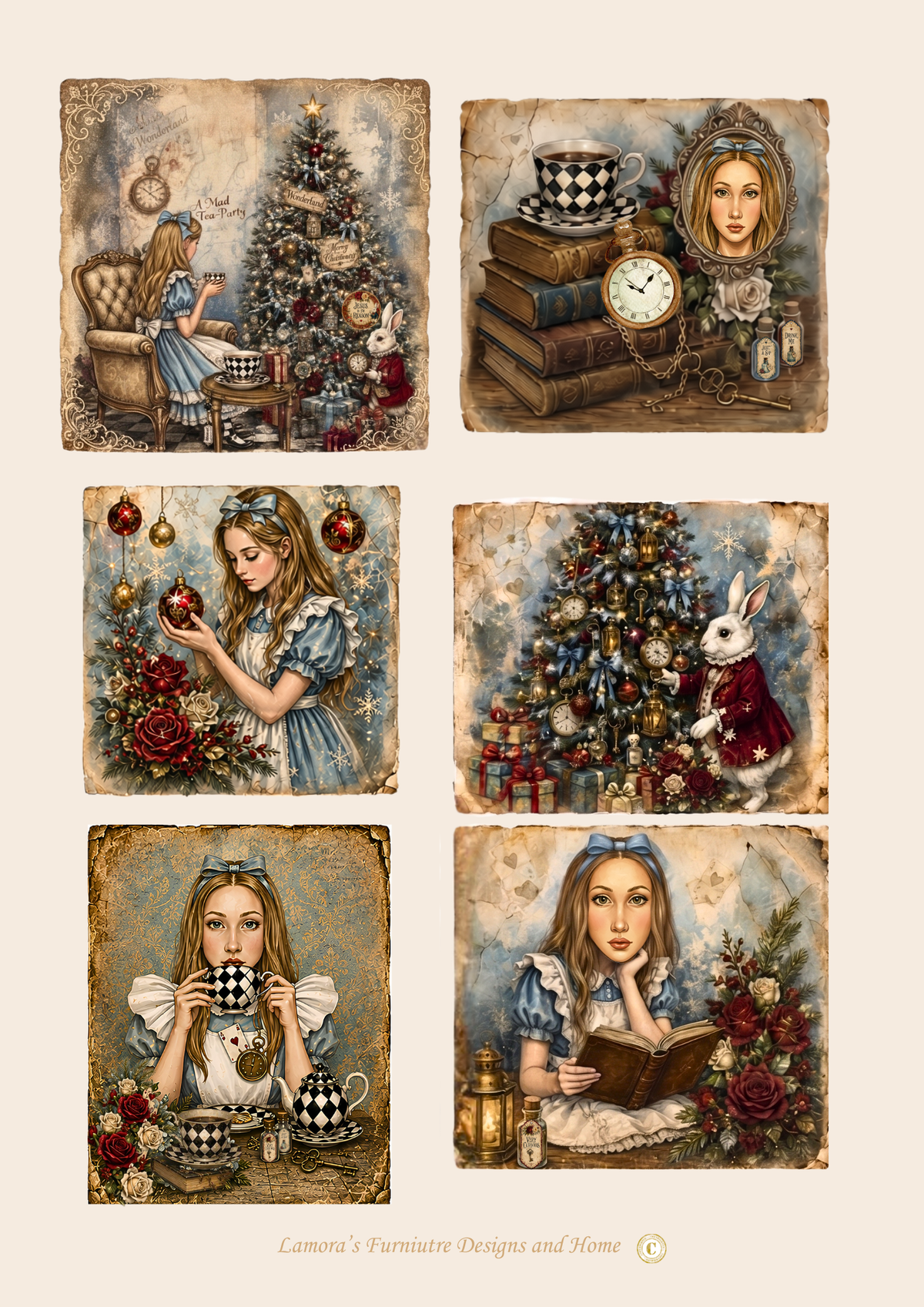 Rice Paper-Christmas Beyond the Looking Glass