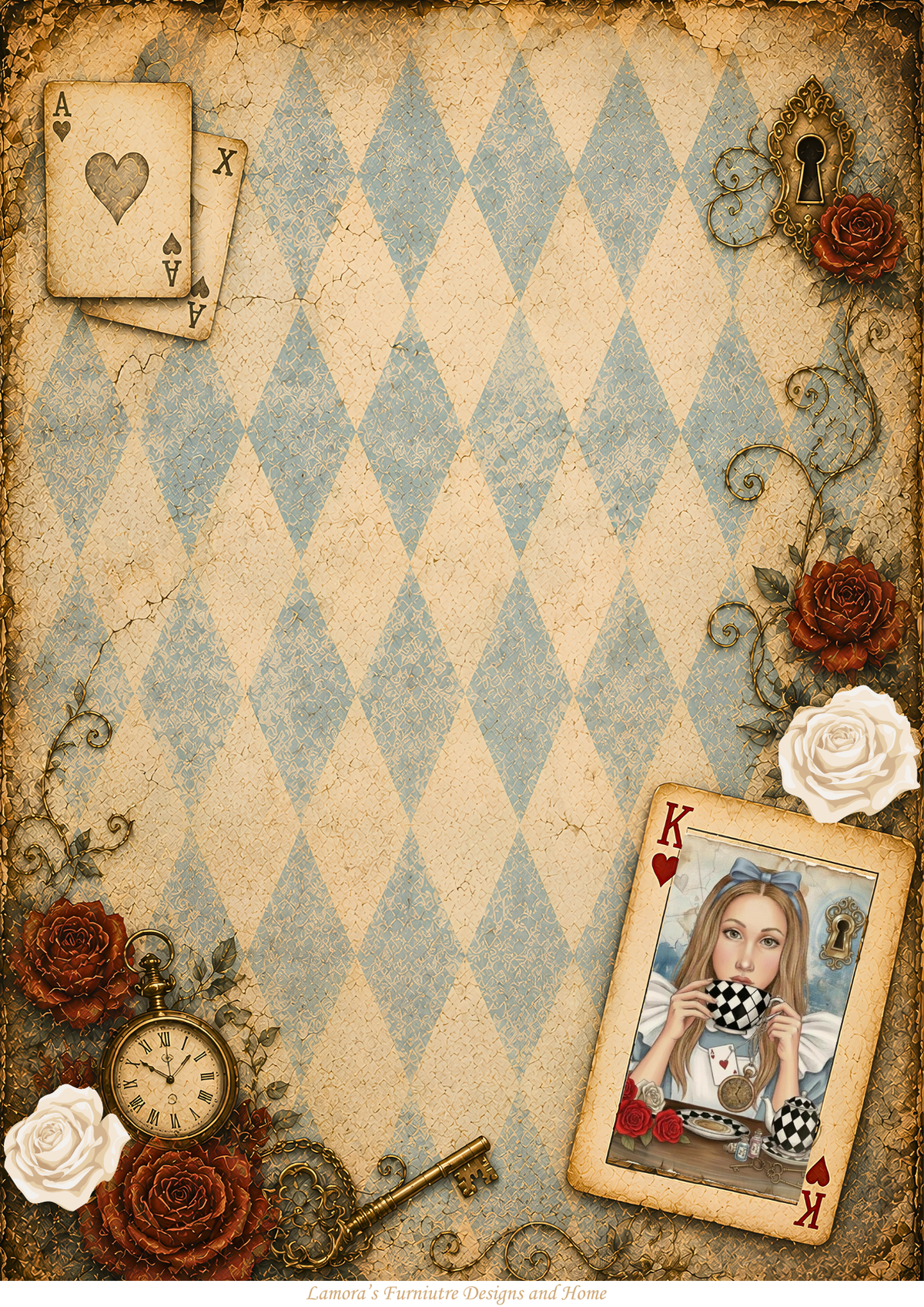 Rice Paper-Wonderland Harlequin