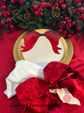 Red Bow Christmas Dinner plates