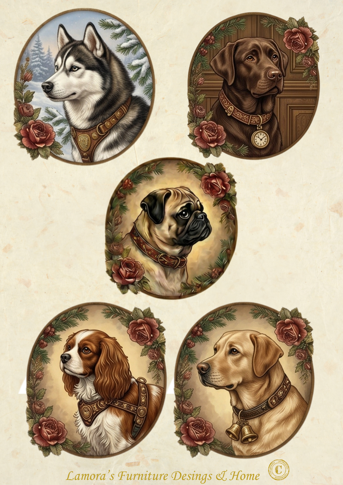 HolidayRice Paper-Whiskers & Wag Design (dogs)